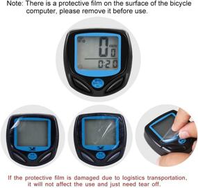 img 1 attached to 🌊 DINOKA Waterproof Wireless Bike Speedometer and Odometer with Multi-Function LCD Backlight Display - Cycling Computer and Bicycle Computer with Automatic Wake-up