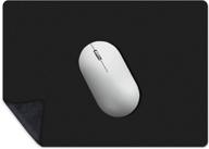 genuine leather mouse pad: non-slip, 11x8 inches, black - perfect for wired/wireless bluetooth mice at home or office logo