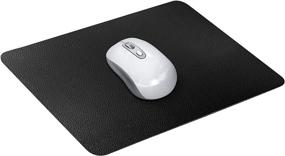 img 1 attached to Genuine Leather Mouse Pad: Non-Slip, 11x8 inches, Black - Perfect for Wired/Wireless Bluetooth Mice at Home or Office