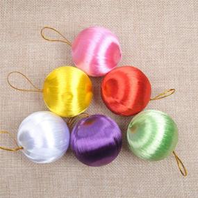 img 2 attached to 🎄 30pcs Satin Balls Christmas Ball Ornaments - Multicolored Hanging Xmas Tree Ball Decorations for Holiday Parties - Random Color Assortment