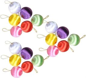 img 4 attached to 🎄 30pcs Satin Balls Christmas Ball Ornaments - Multicolored Hanging Xmas Tree Ball Decorations for Holiday Parties - Random Color Assortment