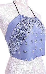 img 3 attached to Women's Accessories: Downright Bandanas Bandana Halter Shirt + Scarves & Wraps