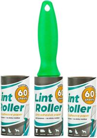 img 4 attached to DecorRack Lint Roller Pack of 3 - Pet Hair Remover with Extra Adhesive Sheets and Brush