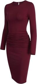 img 2 attached to Missufe Womens Sleeve Sundress Bodycon Women's Clothing for Dresses