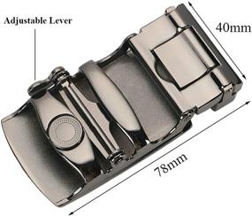 img 2 attached to 💼 Premium Ratchet Business Automatic Leather Men's Belt Accessories