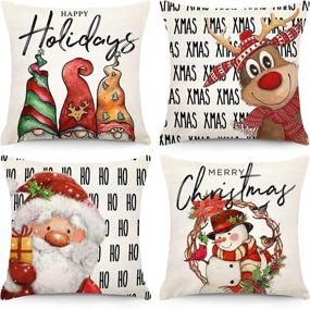 img 4 attached to YGEOMER Christmas Decorations Farmhouse Pillowcase Bedding