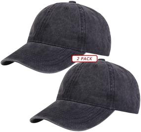 img 4 attached to Vintage Cotton Washed Baseball Caps for Men and Women - Unstructured Low Profile Retro Dad Hat, Adjustable and Classic Style