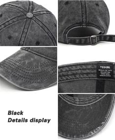 img 1 attached to Vintage Cotton Washed Baseball Caps for Men and Women - Unstructured Low Profile Retro Dad Hat, Adjustable and Classic Style