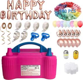 img 4 attached to Efficient Electric Balloon Pump Kit with 226 PCS TIFUNMYSI Balloon Inflator: Portable 600W Dual Nozzles Balloon Machine for Party, Wedding, Birthday Festival Decoration - Includes 190 Balloons