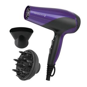 img 4 attached to 💜 Revitalize and Safeguard Your Hair with Remington D3190 Damage Protection Hair Dryer - Advanced Ceramic, Ionic, and Tourmaline Technology in Purple