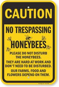 img 4 attached to 🐝 SmartSign Aluminum Caution Sign: Trespassing Honeybees