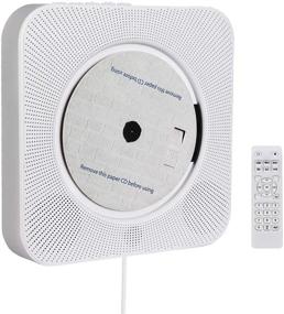 img 4 attached to 🎶 Retekess TR609 Стеновой CD-плеер с Bluetooth, AM FM радио CD-плеер, настенный аудио бумбокс с пультом дистанционного управления и встроенным HiFi-динамиком для дома - белый