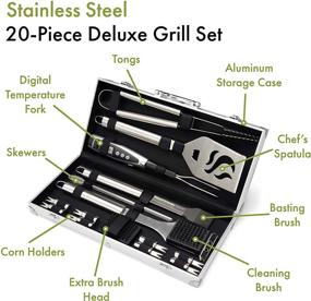 img 3 attached to 🍴 Cuisinart 20-Piece Stainless Steel CGS-5020 Deluxe Grill Set