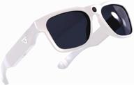 govision royale sunglasses: ultra hd video camera, water resistant eyewear, 8mp camcorder, wide angle view, unisex design, stylish, lightweight & white frame logo
