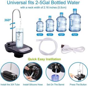 img 2 attached to 🔌 Rocomoco Low Noise USB Charging Water Dispenser Pump for Universal 2-5 Gallon Bottles – Electric Wireless Portable Water Bottle Dispenser for Kitchen, Home, Office, Camp