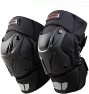 🏍️ crazy al’s® black motorcycle motocross racing knee guards pads braces - enhanced protective gear logo