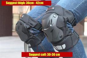 img 3 attached to 🏍️ CRAZY AL’S® Black Motorcycle Motocross Racing Knee Guards Pads Braces - Enhanced Protective Gear