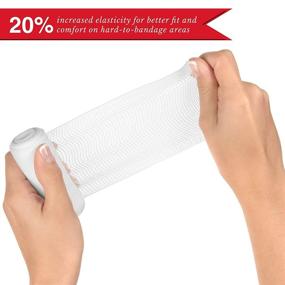 img 2 attached to 🎗 Premium Swiss Safe Long Elastic Stretch Gauze Rolls, 4 Inch x 8 Yards (Pack of 6)