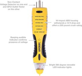 img 2 attached to 🔌 Sperry Instruments VD7504GFI: DualCheck Non-Contact Voltage Detector + GFCI Outlet Circuit Analyzer with Visual & Audible Indicators, 50-1000V AC, 250 lb. Crush Rating