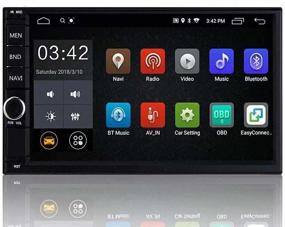 img 4 attached to 🚗 YODY Double Din Android Car Stereo: 7-inch Touch Screen, Bluetooth, WiFi/GPS, Backup Camera, Mirror Link, AM/FM, SWC, OBD, Dual USB (No DVD)
