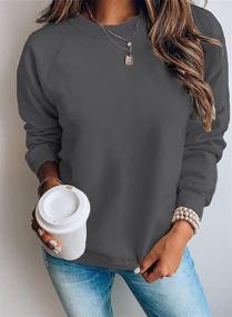 img 1 attached to Biucly Women's Casual Loose Long Sleeve Sweatshirts: Solid & Tie Dye Pullover Tops - Soft, Thin & Stylish Blouses!