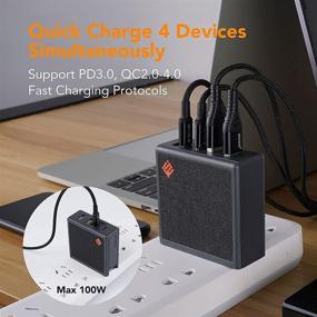 img 1 attached to SlimQ 100W USB C Charger: GaNFast Tech, Fast Charging for MacBook Pro/Air, iPad Pro, iPhone 13/12/11/Pro Max/XR/XS/X, Galaxy, Pixel, Laptop, and More!