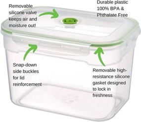 img 3 attached to 🍃 Long-Lasting Freshness: 19-Piece Vacuum Seal Food Storage Containers in Rectangular Shape