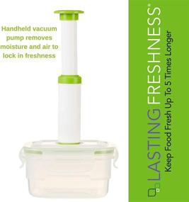 img 1 attached to 🍃 Long-Lasting Freshness: 19-Piece Vacuum Seal Food Storage Containers in Rectangular Shape