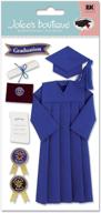 🎓 jbr1116 jolee's boutique le grande ornate stickers - graduation cap & gown/blue: elegant and detailed graduation stickers logo