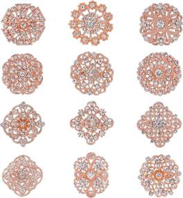 img 4 attached to WeimanJewelry Crystal Rhinestones Wedding Bouquets Sewing for Trim & Embellishments