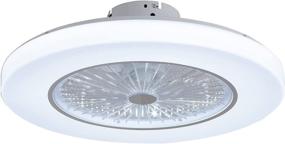 img 4 attached to 🔆 Harbin-Star 58cm Ceiling Fans with Light, Contemporary Invisible LED Ceiling Chandelier Fan Light Dimmable Variable Speed with Remote Control Lighting Fixture - In-Stock in the USA (White)