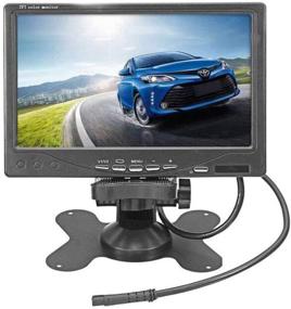 img 4 attached to 🚗 7-inch Digital HD Car TFT LCD Color Screen Display with 2 Video Input for Rear View Camera - On-Dash Vehicle Backup Monitor