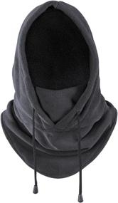 img 1 attached to Balaclava Heavyweight Fleece Weather Black Outdoor Recreation for Hiking & Outdoor Recreation Clothing