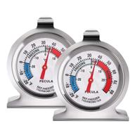 🌡️ 2 pack refrigerator thermometer, -30°c to 30°c/-20°f to 80°f, large dial fridge thermometer with red indicator for freezer, refrigerator, cooler logo