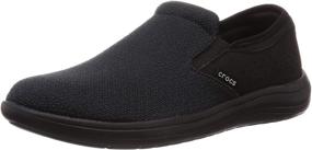 img 4 attached to Men's Black Reviva Slip-Ons by Crocs