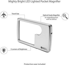 img 2 attached to Silver Mighty 🔍 Bright 87022 Lighted Wallet Magnifier