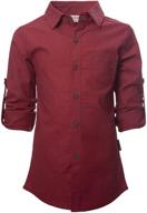 ipuang boys linen long sleeve button-down blouse shirt: stylish casual top logo