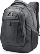 black tectonic medium backpack by samsonite logo