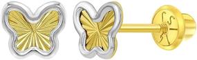 img 4 attached to Yellow White Butterfly Earrings Toddlers