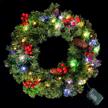 christmas wreath multicolored lights decorations logo