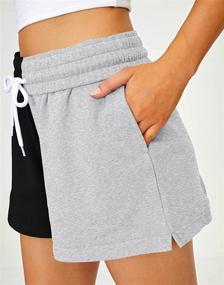 img 1 attached to 🩳 Womens Casual Summer Drawstring Shorts - Comfy Sweat, Yoga, and Running Shorts with Elastic High Waist - AUTOMET