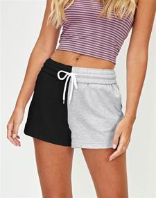 img 3 attached to 🩳 Womens Casual Summer Drawstring Shorts - Comfy Sweat, Yoga, and Running Shorts with Elastic High Waist - AUTOMET