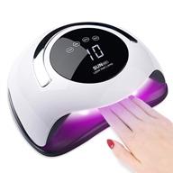 💅 uv led nail lamp, high-powered 120w gel nail polish dryer for faster and efficient nail drying with 4 timer settings, user-friendly touch screen and portable handle, auto sensor nail art light instrument for fingernail and toenail care logo