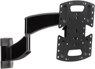 premium full motion tv wall mount for 19-40 inch tvs - brushed black finish with fluidmotion design for smooth extending, tilting, swiveling - low profile tv bracket with easy 3-step installation logo