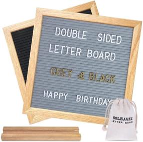 img 3 attached to 📝 SOLEJAZZ Reversible Felt Letter Board – 12 Inches