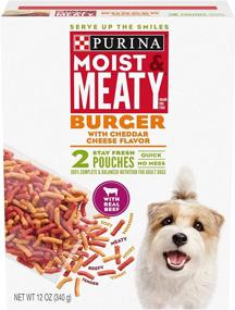 img 4 attached to 🍔 Purina Moist & Meaty Burger with Cheddar Cheese Flavor Dry Dog Food - 2 ct. Pouch