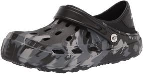 img 4 attached to Skechers Swifters Marbled Collapsible Charcoal Boys' Shoes in Clogs & Mules