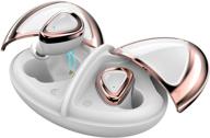 🎧 wireless earbuds bluetooth 5.0, hi-fi stereo sound with deep bass, ipx7 waterproof, 36h playtime - true wireless earbuds with charging case (white) logo