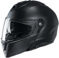 hjc i90 motorcycle helmet 🏍️ (large) in semi-flat black for improved seo logo