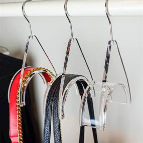 img 2 attached to 👜 CLOSETLY Handbag Hangers: Stylish Acrylic Purse & Bag Holder Hook for Organized Closet Display (1 Pack)